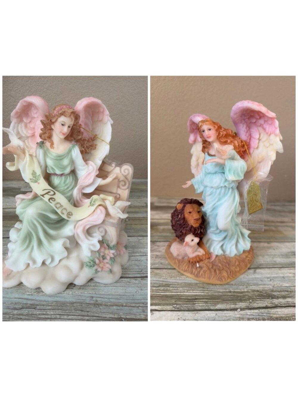 2 X Seraphim Classics Serena Angel of Peace & Joy Gift Heaven Roman Inc - No Box